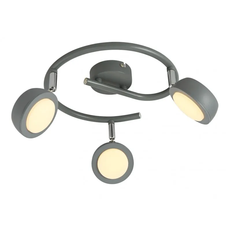 MILD LAMPA SUFITOWA SPIRALA 3X6W LED SZARY 3000K Wyjątkowa oferta