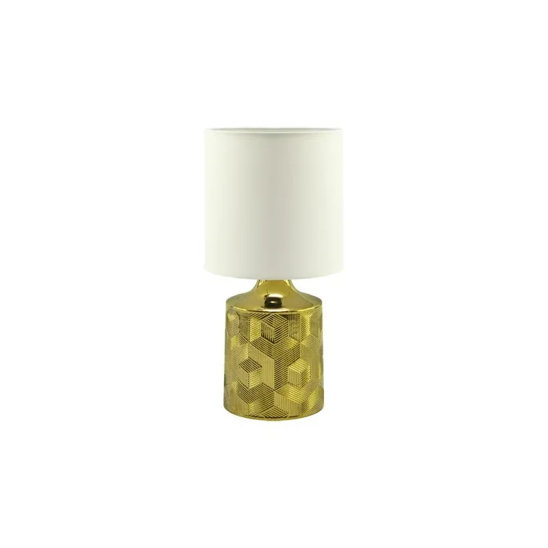 Taniej Biało-złota lampka na stolik w stylu glamour LINDA 03786 IDEUS