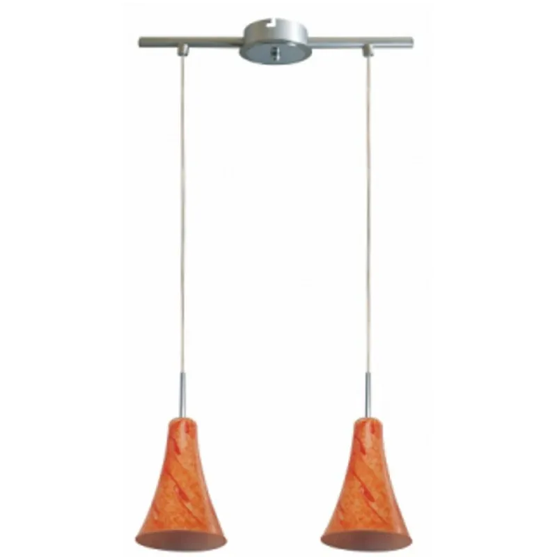 Bezpieczne zakupy RUFI LAMPA WISZĄCA 2X40 W E14 CHROM/SATYNA NIKIEL