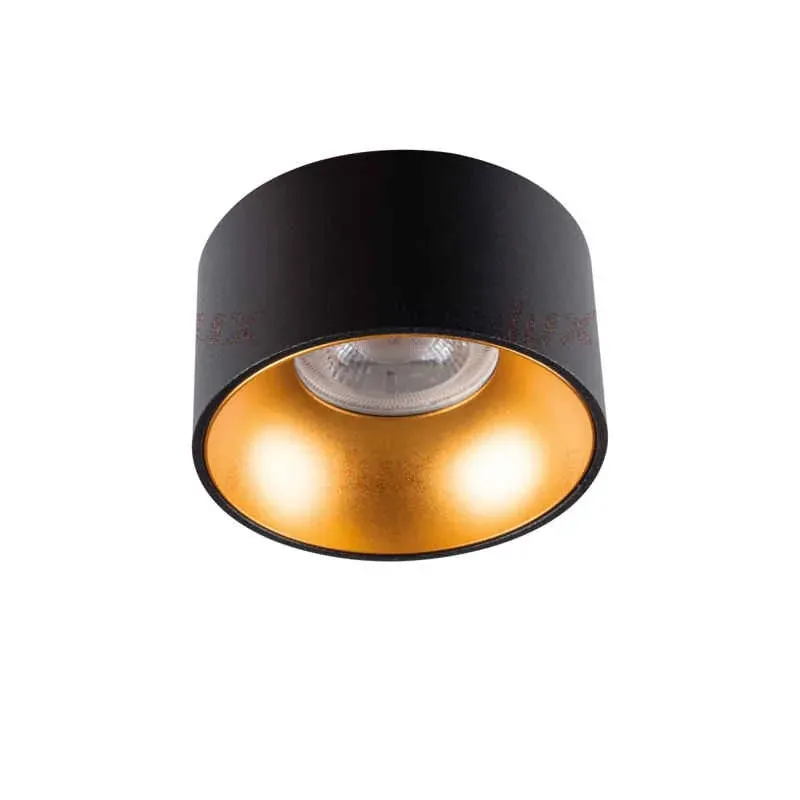 Dekoracyjne oświetlenie sufitowe czarno-złote do żarówek GU10 Mini Riti Oferta