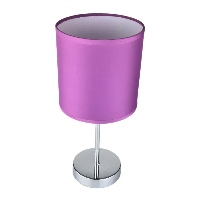 Urocza fioletowa lampka glamour z chromowaną nóżką AGNES E14 PURPLE 03148 IDEUS Bezpieczna płatność