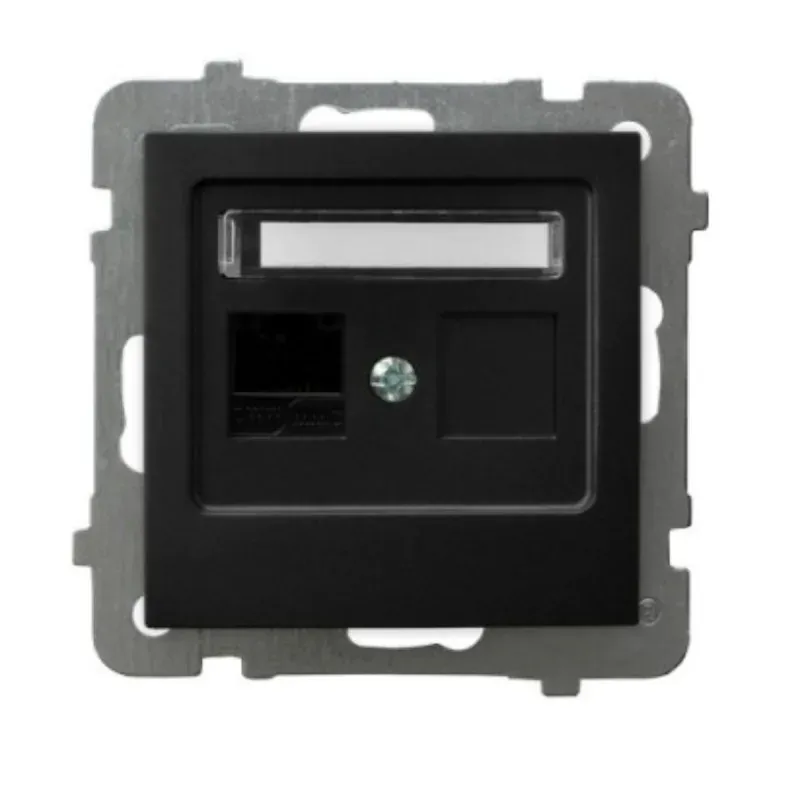 Ostatnia szansa Gniazdo internetowe RJ45 czarne podtynkowe kat.5e AS OSPEL