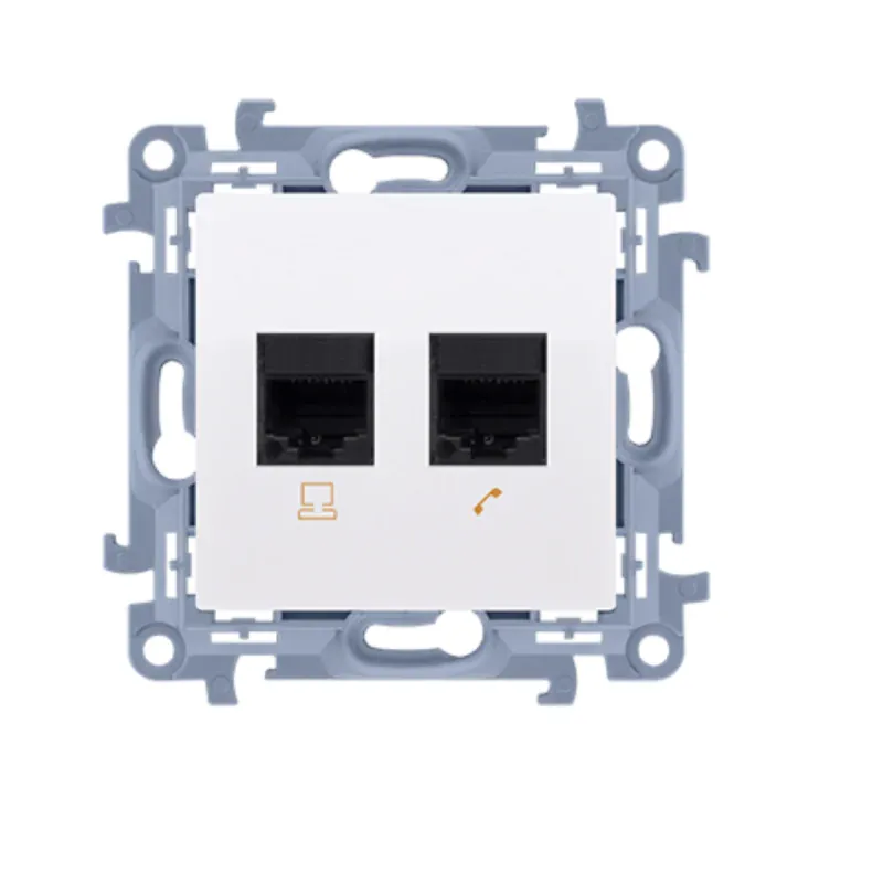 Zamów teraz Gniazdo komputerowe RJ45+telefoniczne RJ11 białe C5T.01/11Kontakt Simon 10