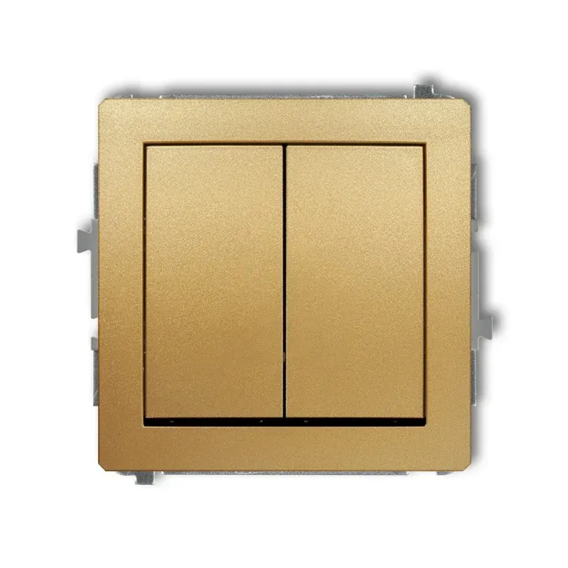 29DWP-2 Włącznik światła podwójny złoty mechanizm włącznika świecznikowego DECO KARLIK Oferta limitowana