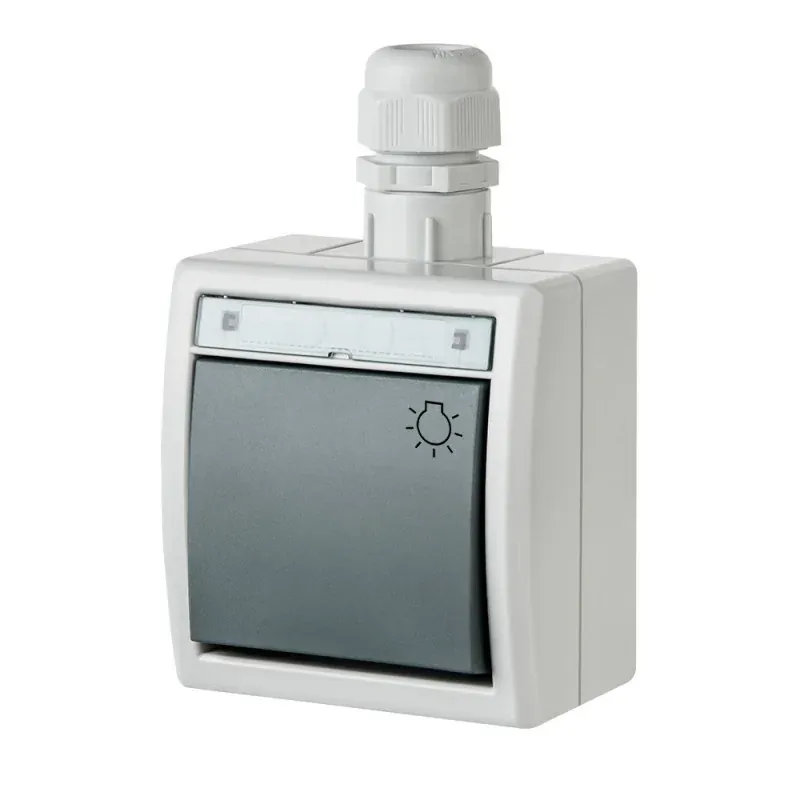 Zamów dziś 1204-65 AQUANT Włącznik zwierny światło odbijający IP65 hermetyczny szary ELEKTRO-PLAST