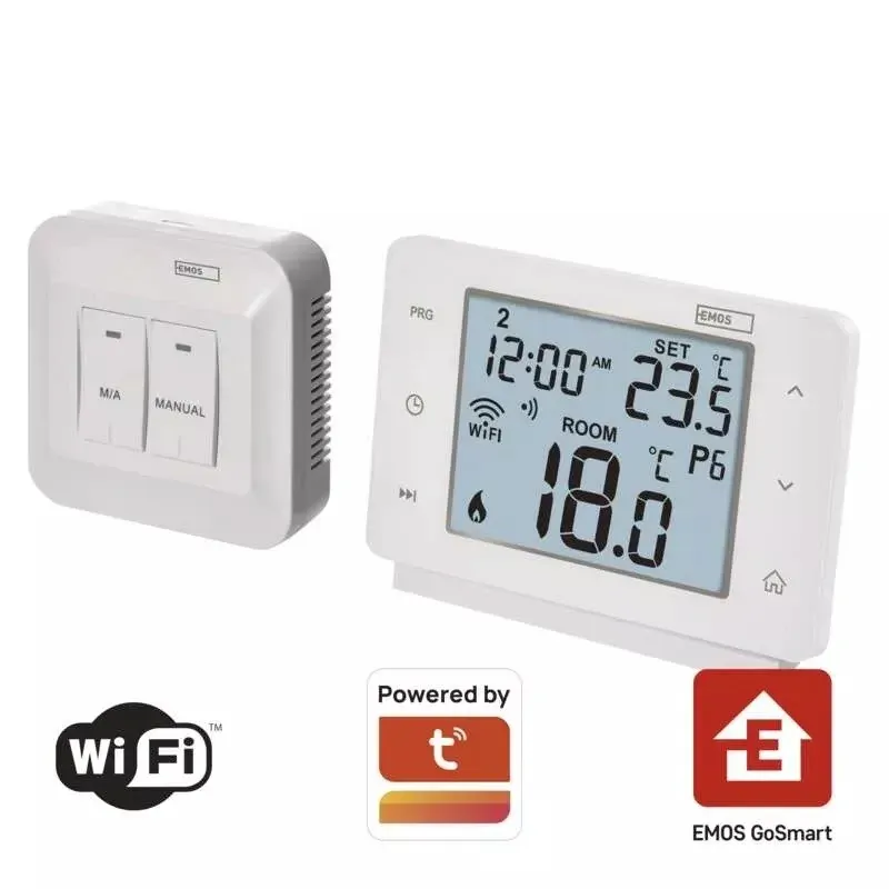 Wyprzedaż P56211 Bezprzewodowy termostat pokojowy sterowany telefonem WIFI GoSmart Tuya EMOS