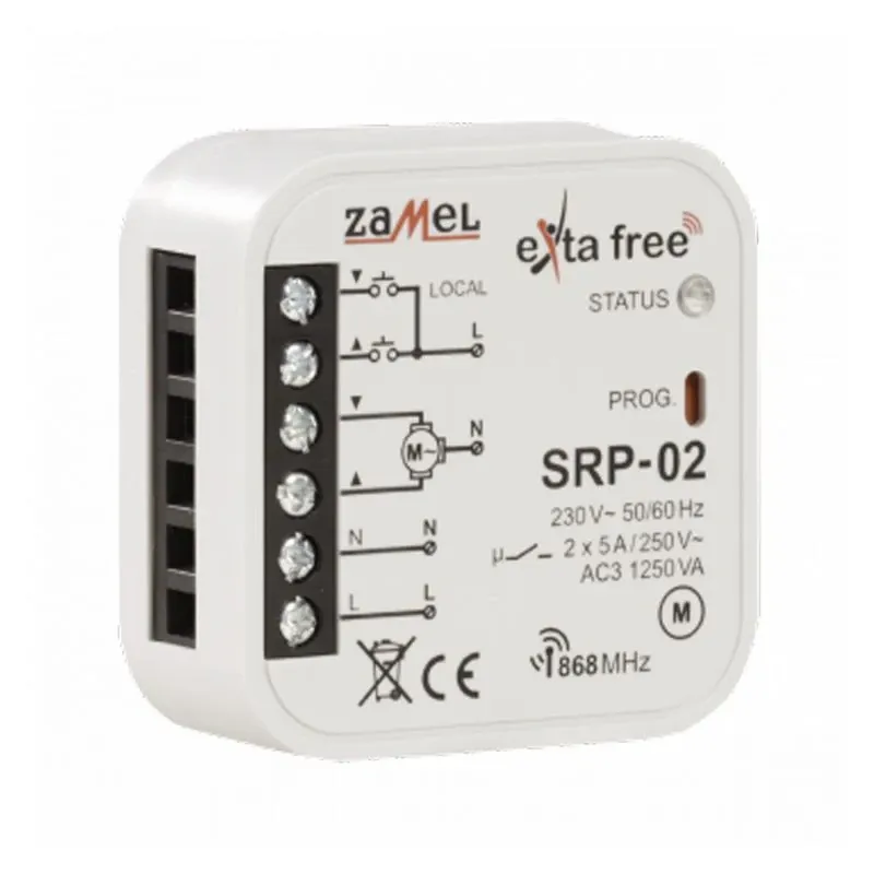 Sterownik rolet dopuszkowy bezprzewodowy SRP-02 Zamel Exta Free Dodaj do koszyka