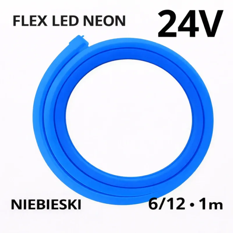 Flex Led Neon 6/12 24V Niebieski 1M N24012 Zamów dziś