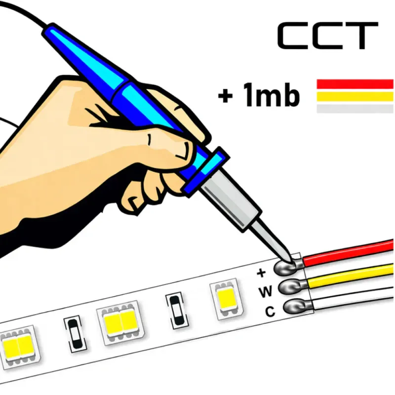 Oferta Usługa Dolutowywania Taśmy Led Cct Z Przewodem 1M