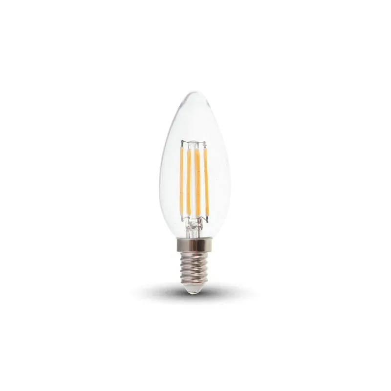 Bestseller Żarówka Led V-Tac 4W Filament E14 Świeczka Vt-1986 3000K 400Lm