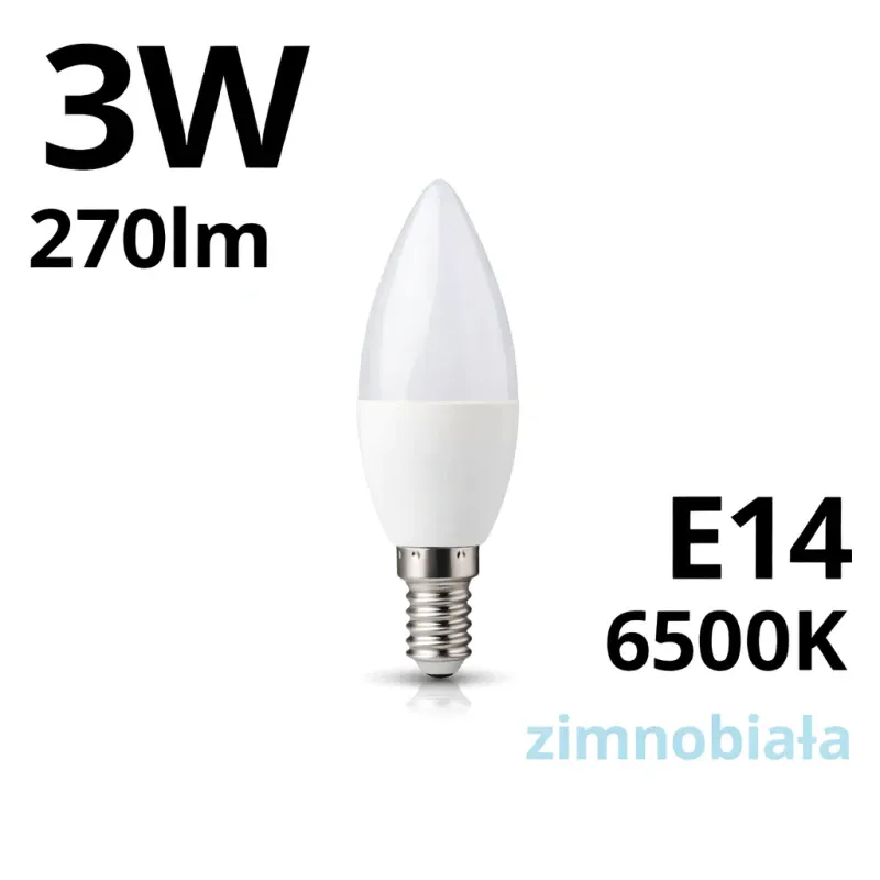Żarówka Led C30 Candle E14 3W 6500K 270Lm Szybka dostawa
