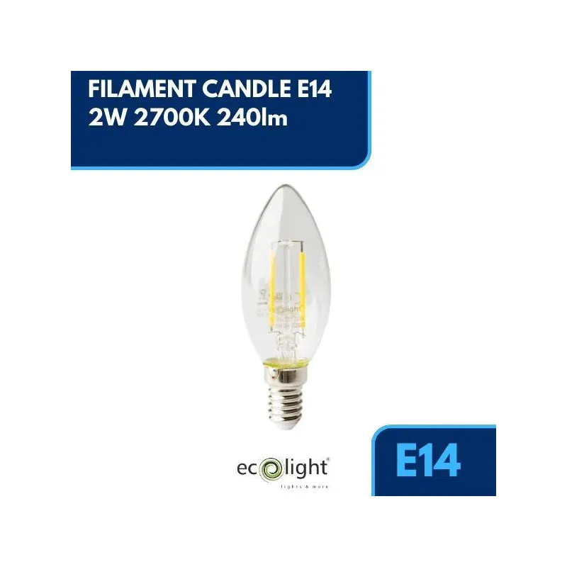 Filament Candle E14 2W 2700K 240Lm Darmowy zwrot