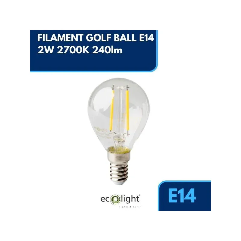 Filament Golf Ball E14 2W 2700K 240Lm Darmowy zwrot
