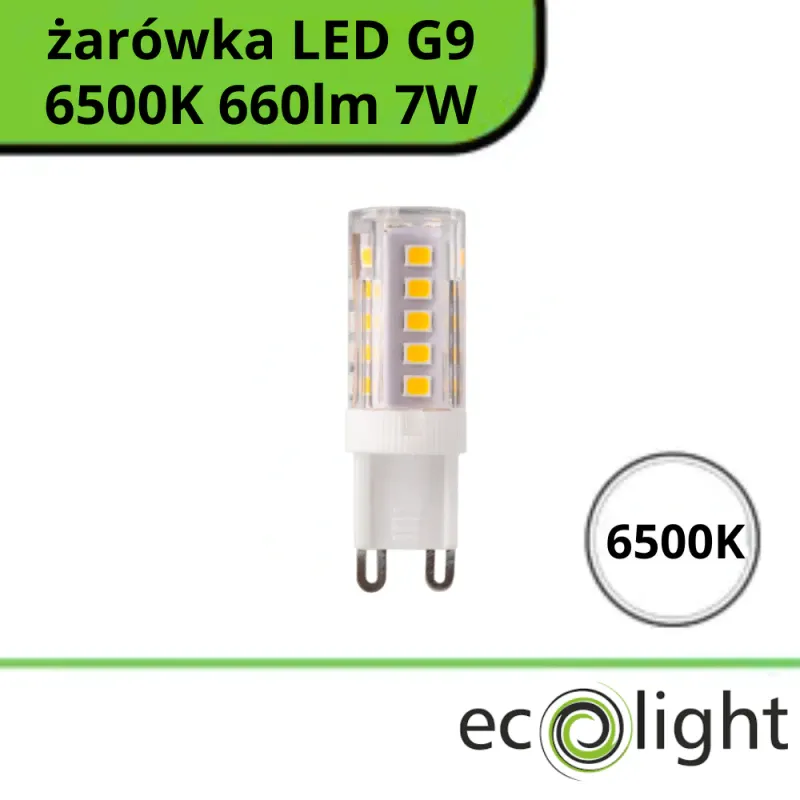 Łatwy zwrot Żarówka LED G9 7W 6500K 660Lm