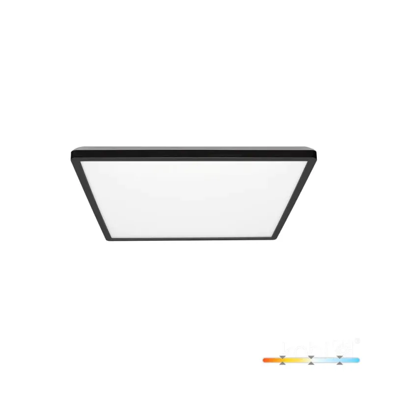 Wysoka jakość Plafon sufitowy Led czarny Nivera Square 12W 3Cct Ip54 - 004095