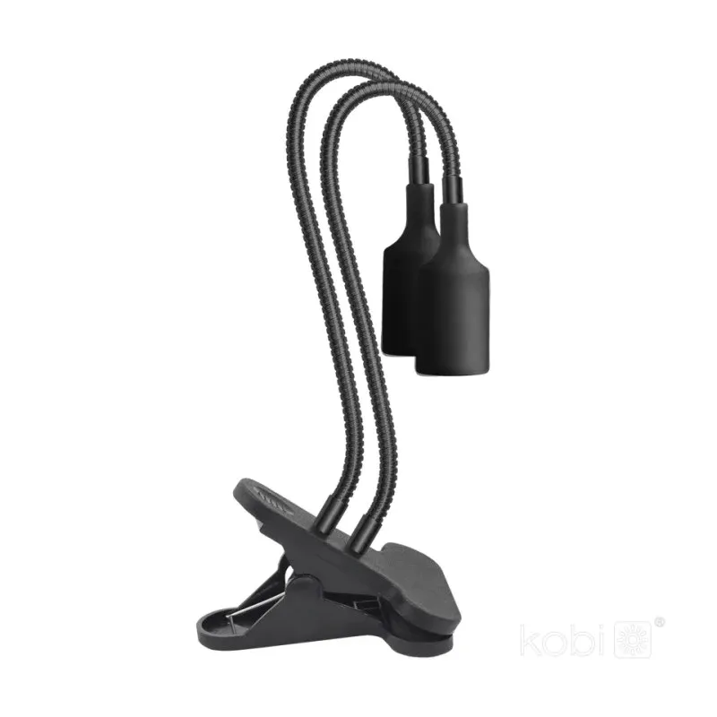 Bezpieczne zakupy Lampka Biurkowa Planty Clip B Duo 2Xe27 Czarna Kobi Design