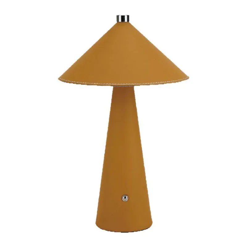 Lampka Biurkowa Nocna V-Tac 3W Led 33Cm Cct Ładowanie Usb-C Ściemnianie Żółta Skóra Vt-10117-Y 3000K-6000K 240Lm Nowość