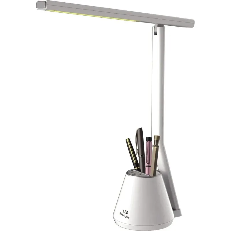 Szybka wysyłka Lampka Biurkowa Z Przybornikiem 8W Biała K-Bl1066 Z Serii Kiki - Cct