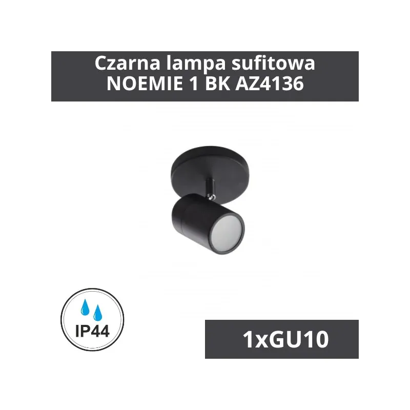 Czarna Lampa Sufitowa Noemie 1 Bk Az4136 Najlepsza cena