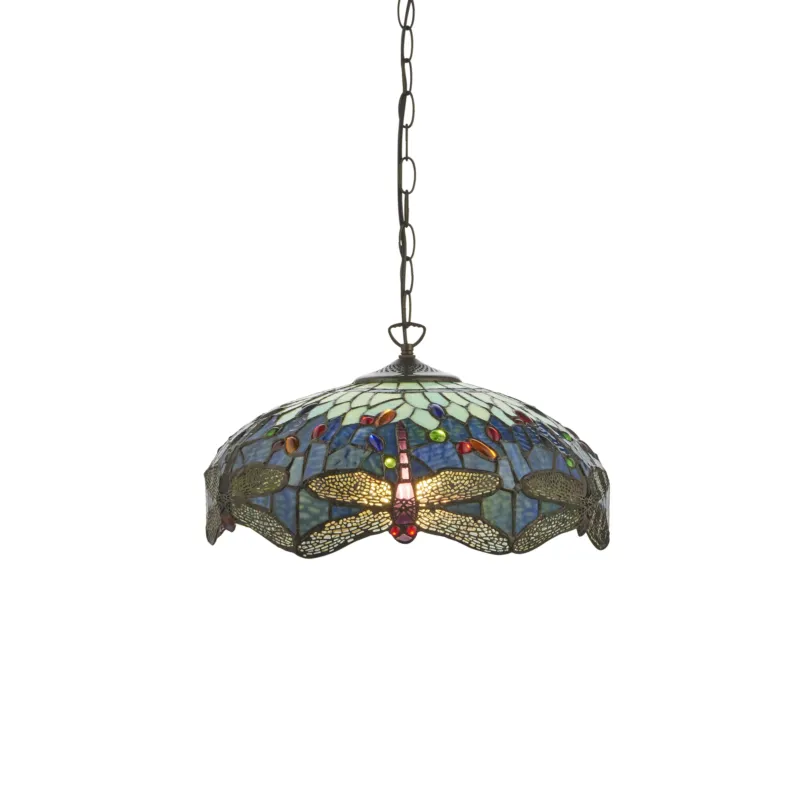 Lampa wisząca witrażowa wielokolorowa 11219560W z serii Tiffany Popularny