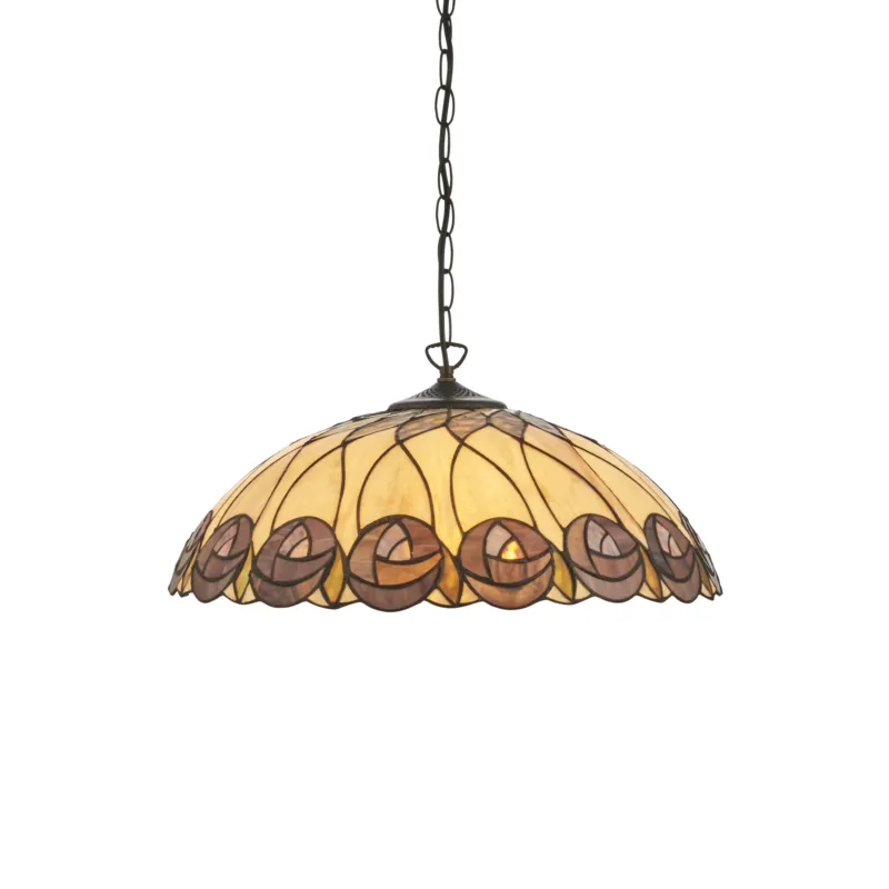 Lampa wisząca witrażowa Tiffany 1119853 z serii Interiors 1900 Bezpieczna płatność