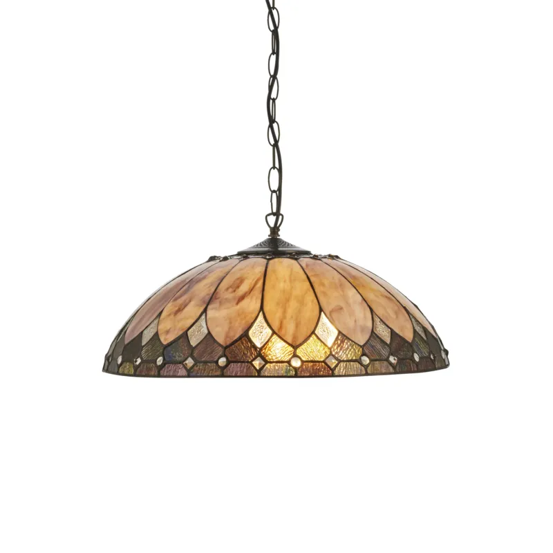 Wyprzedaż Lampa wisząca witrażowa Tiffany 643463 z serii Interiors 1900