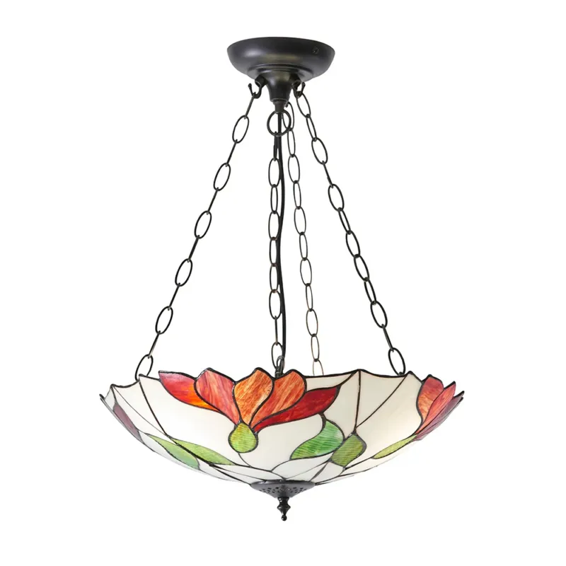 Lampa wisząca witrażowa Tiffany 709463 z serii Interiors 1900 Darmowy zwrot