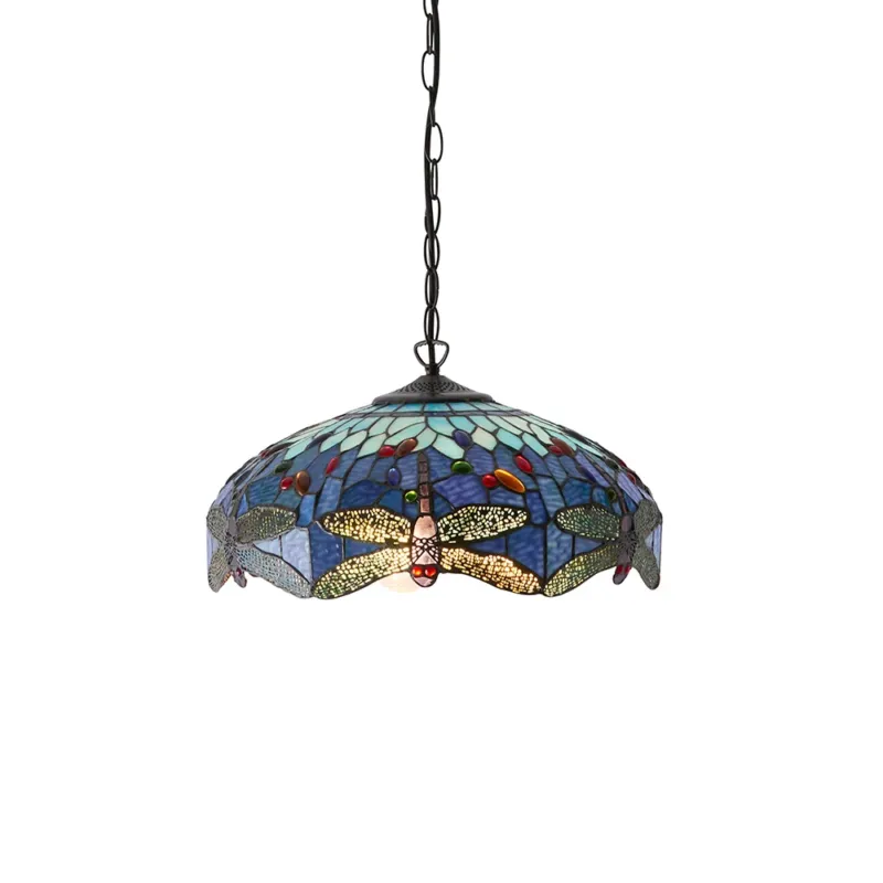 Lampa wisząca witrażowa wielokolorowa 640803 z serii Tiffany Oferta czasowa