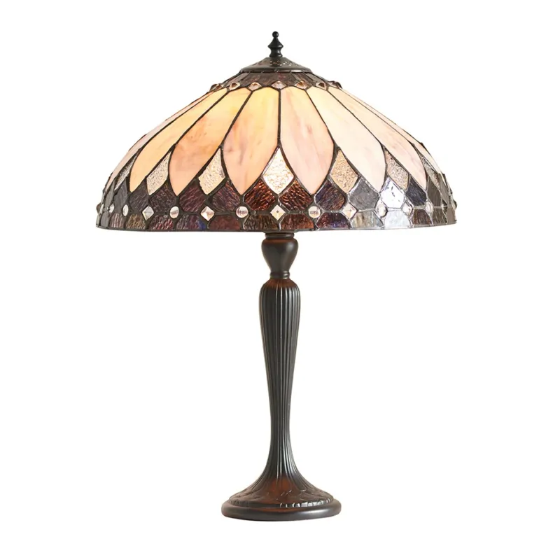 Do wyczerpania zapasów Lampa stołowa witrażowa Tiffany 6398260W z serii Interiors 1900
