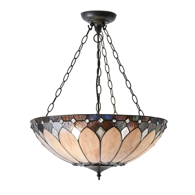 Nowy Lampa wisząca witrażowa wielokolorowa 639763 z serii Tiffany