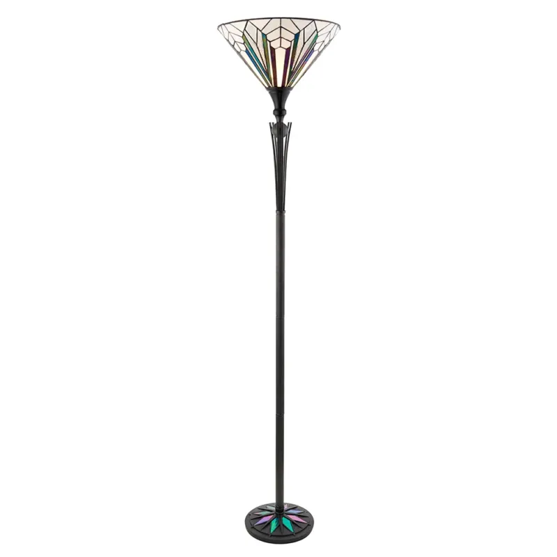 Wyjątkowa oferta Lampa podłogowa witrażowa Tiffany 6393360W z serii Interiors 1900