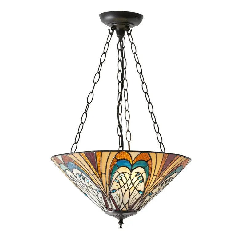 Nie przegap Lampa wisząca witrażowa Tiffany 707503 z serii Interiors 1900