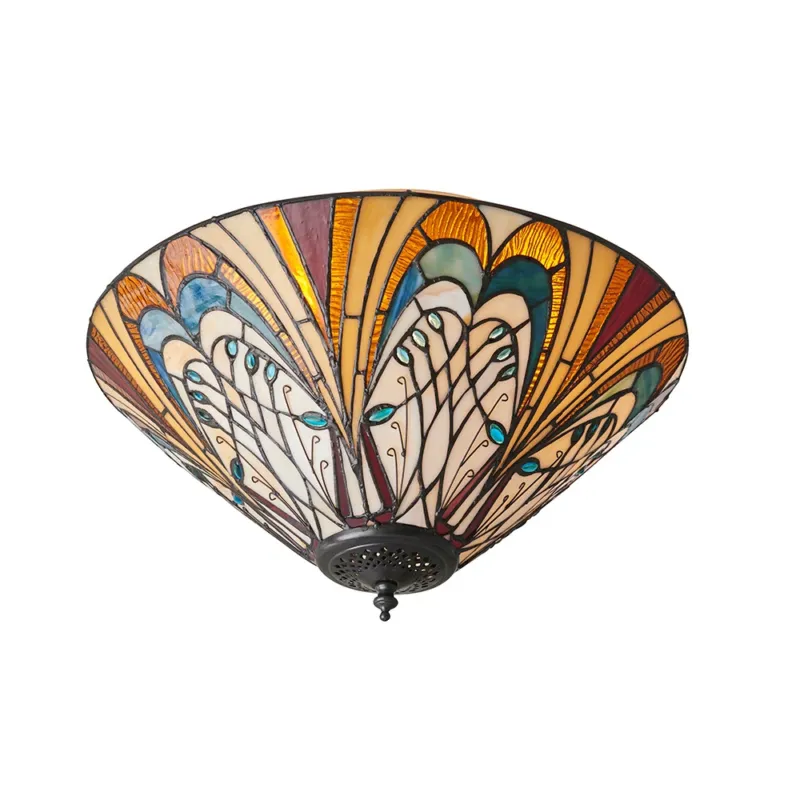 Plafon do salonu Tiffany 702412 x 60W E27 GLS - Interiors 1900 Wyjątkowa oferta