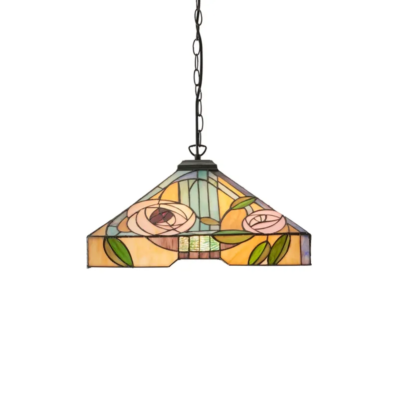 Lampa wisząca witrażowa Tiffany 643843 z serii Interiors 1900 Tani