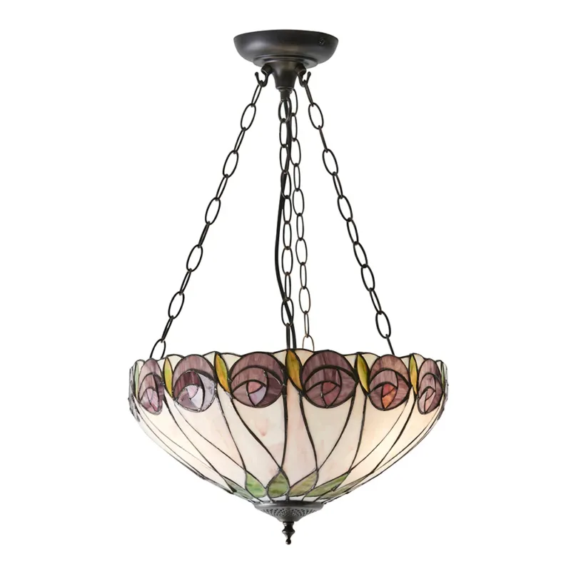 Do wyczerpania zapasów Lampa wisząca witrażowa Tiffany 641753 z serii Interiors 1900