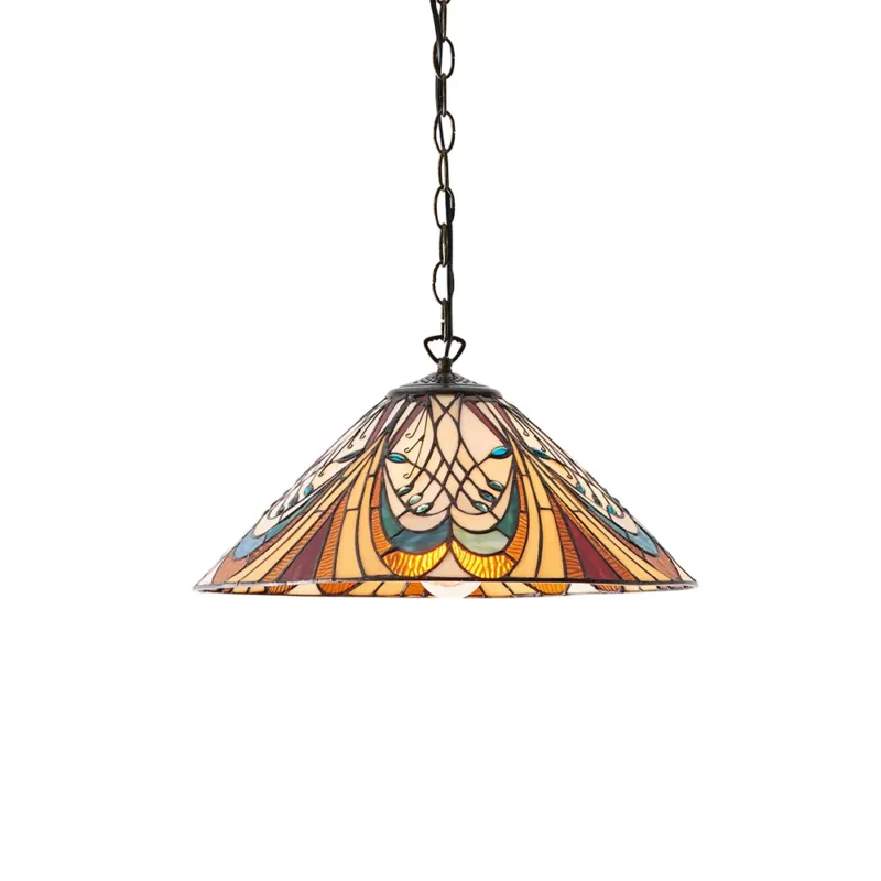 Lampa wisząca witrażowa kolorowa 6416260W z serii Tiffany Dostępne od ręki