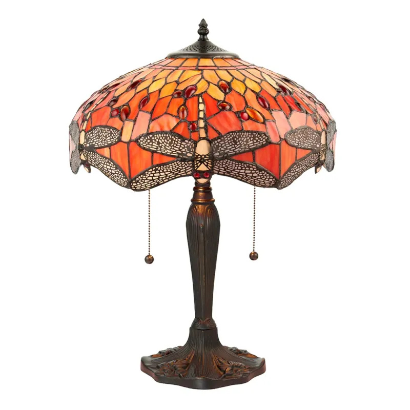 Oferta limitowana Lampa stołowa witrażowa Tiffany 640932 z serii Interiors 1900