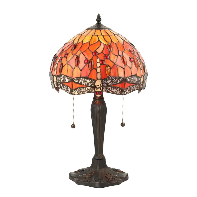 Najlepsza cena Lampa stołowa witrażowa Tiffany 640922 z serii Interiors 1900