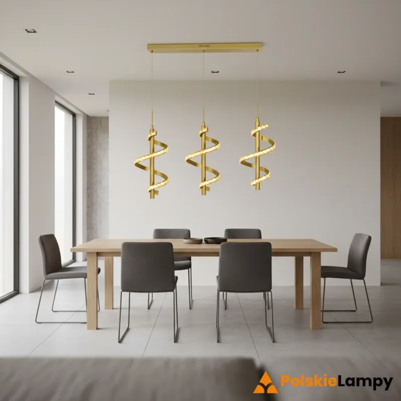 Darmowy zwrot Lampa wisząca spiralna potrójna CLARER złoty 7209-0315 - Aviano Lighting
