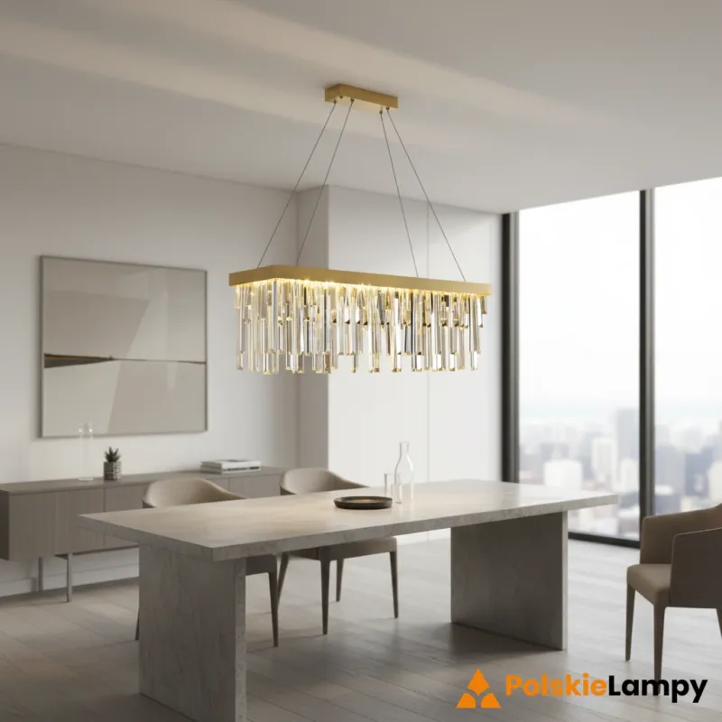 Dostępne od ręki Lampa wisząca prostokątna LAURET złoty 6208-0115 - Aviano Lighting