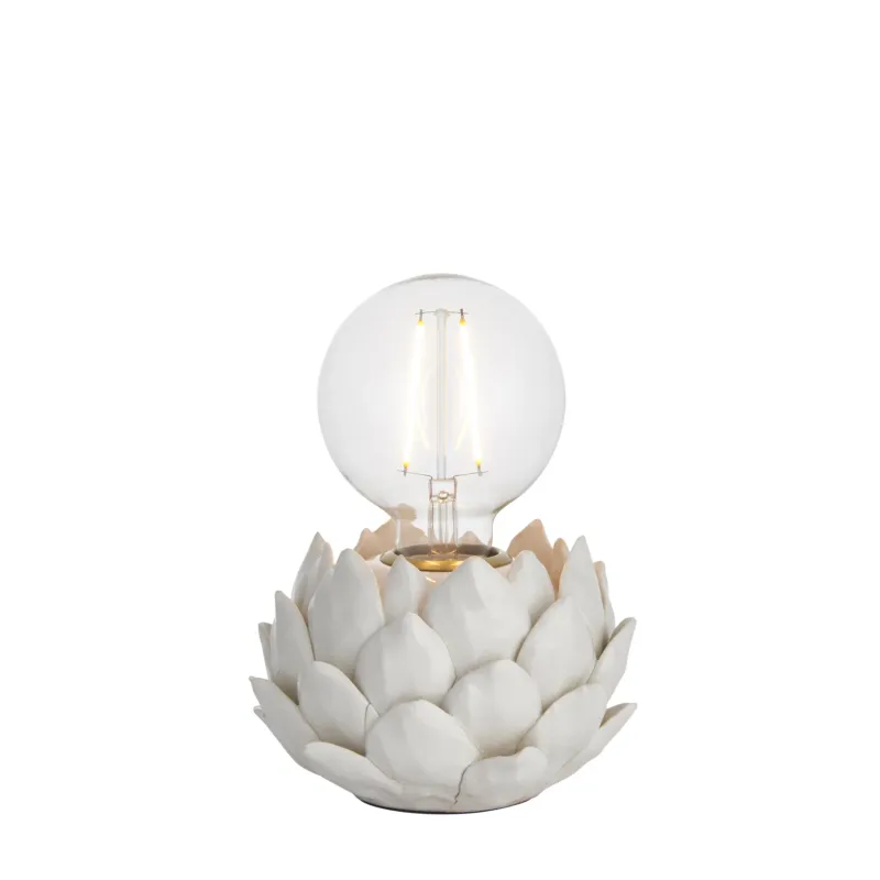 Ostatnie sztuki Lampa stołowa ceramiczna biała w kształcie kwiatu 99147 z serii Artichoke - Endon Lighting