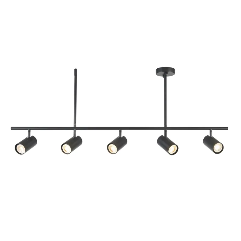 Taniej Lampa sufitowa czarna metalowa 5-punktowa 110cm 98458 z serii REZ - Endon Lighting