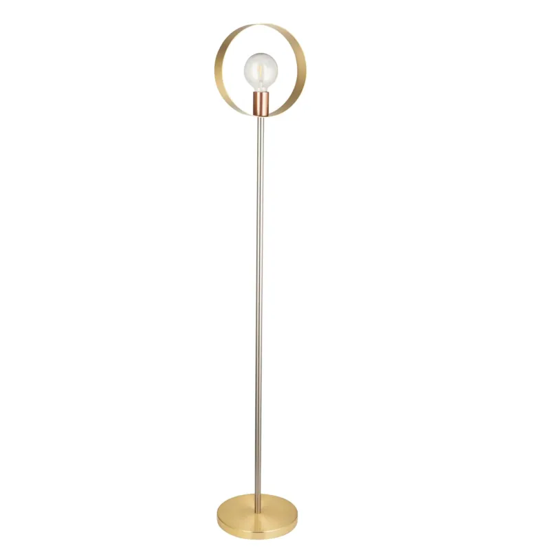 Lampa podłogowa metalowa mosiężna z okręgiem 98095 z serii HOOP - Endon Lighting Sprawdź teraz