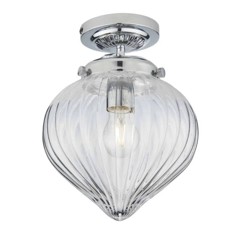 Bestseller Lampa sufitowa łazienkowa chromowana szklana 1-punktowa 96489 z serii Cheston - Endon Lighting