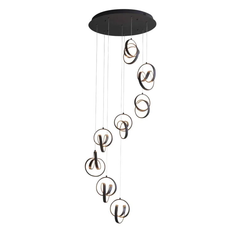 Bestseller Lampa wisząca LED czarna 8-punktowa 57,5cm 97625 z serii Cosma - Endon Lighting