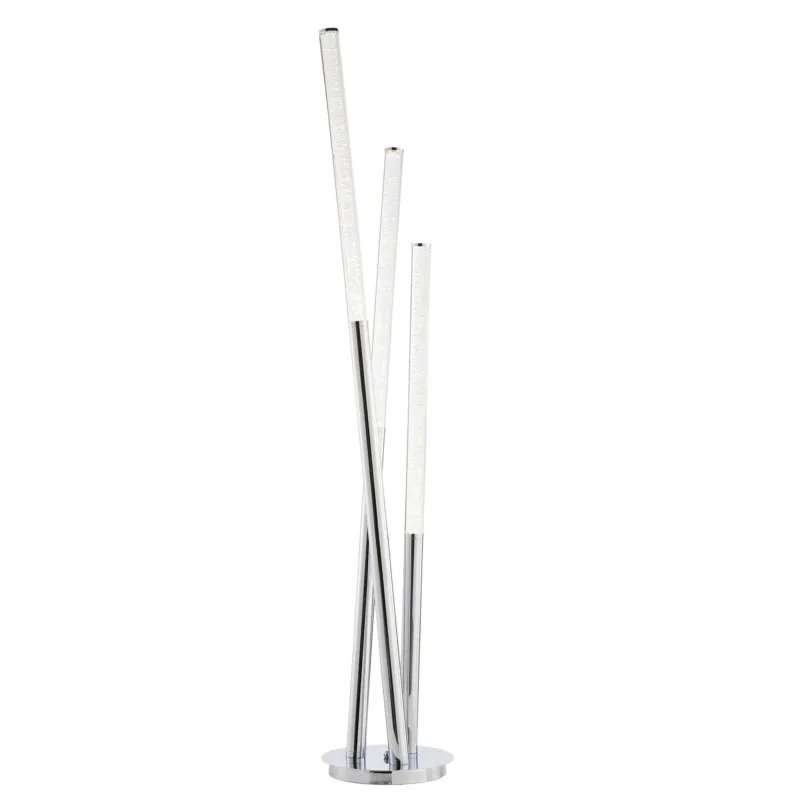 Lampa podłogowa LED srebrna 3-punktowa 76731 z serii GLACIER - Endon Lighting Okazja