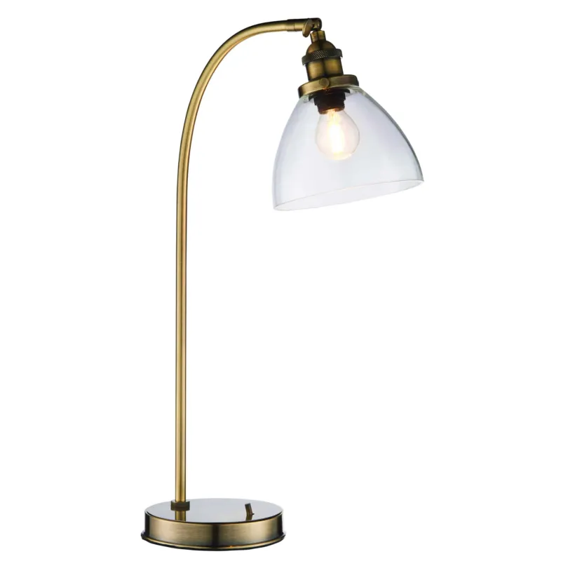Lampa stołowa mosiężna ze szklanym kloszem 77859 z serii Hansen - Endon Lighting Wybór klientów