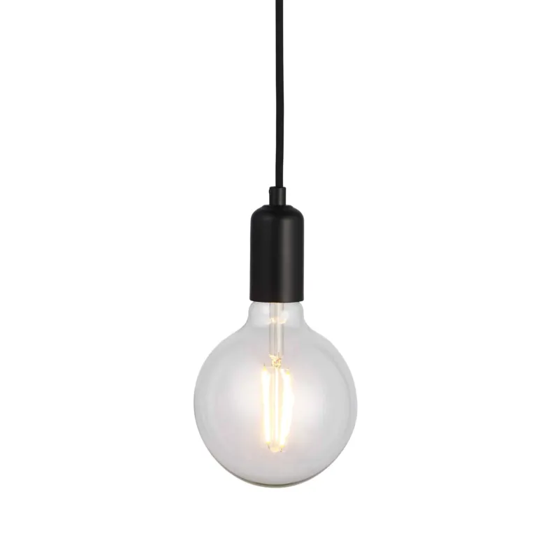 Szybka wysyłka Lampa wisząca czarna metalowa 1-punktowa 76581 z serii STUDIO - Endon Lighting