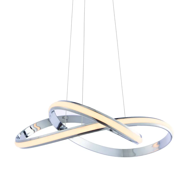 Lampa wisząca LED chromowana okrągła 66cm 76394 z serii ARIA - Endon Lighting Cena promocyjna