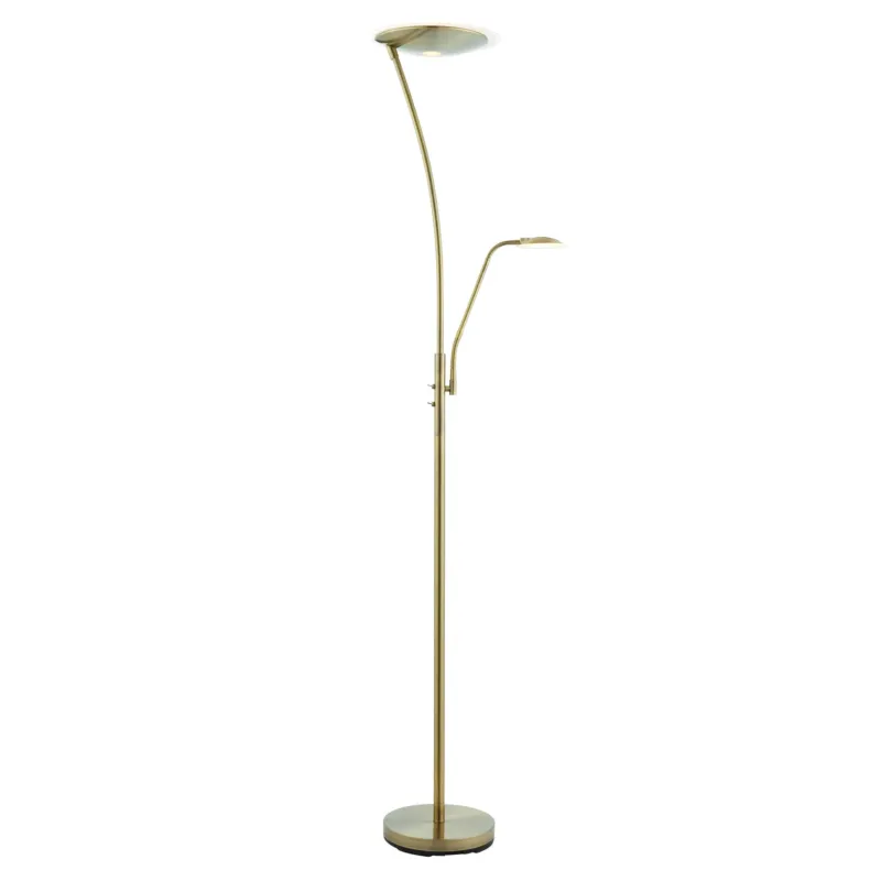 Lampa podłogowa LED mosiężna z ramieniem do czytania 73080 z serii ALASSIO - Endon Lighting Cena promocyjna